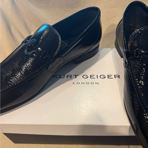 Kurt Geiger Shoes Kurt Geiger Glossy Black Mens Slipons Never Worn 